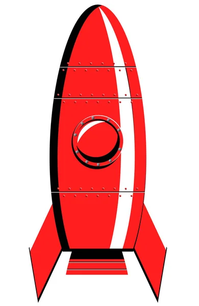 红色火箭图标 矢量图解 — 图库矢量图片