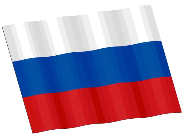 Ikone Der Russischen Flagge Vektorillustration — Stockvektor