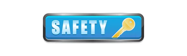 Safety Button Icon Vector Illustration — Stock Vector