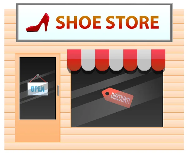Ayakkabı Mağazası Simgesi Vektör Illüstrasyonu — Stok Vektör