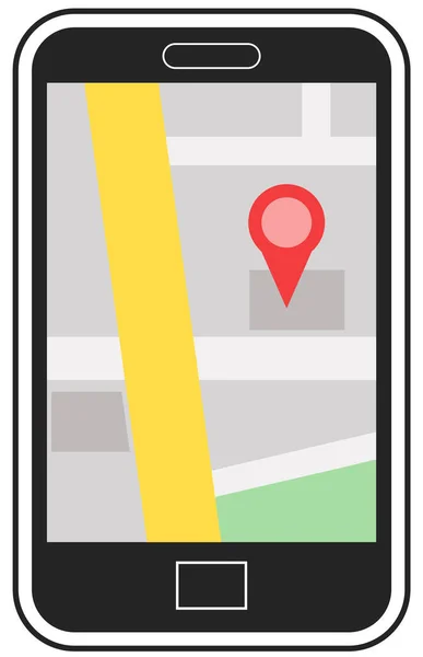 Иконка Местоположения Смартфона Векторная Иллюстрация — стоковый вектор