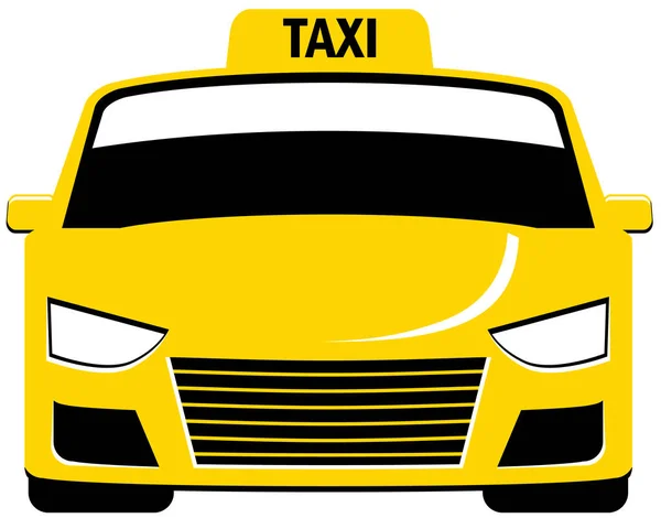 Желтый Значок Такси Белом Фоне — стоковый вектор