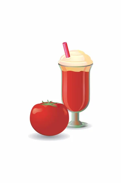 Tomate Shake Ícone Ilustração Vetorial — Vetor de Stock