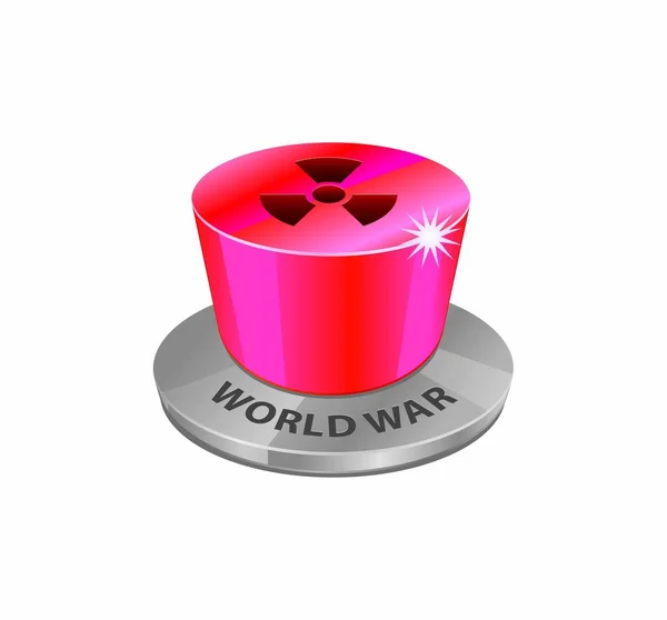 Ikona Przycisku Wojny Światowej Ilustracja Wektora — Wektor stockowy