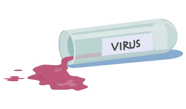 Virus Provrörsikonen Vektor Illustration — Stock vektor