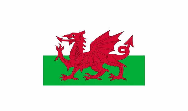 Wales Icona Bandiera Illustrazione Vettoriale — Vettoriale Stock