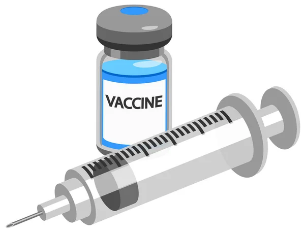 Spritze Und Impfstoffsymbol Medizinische Gesundheit Und Medizin Thema Farbenfrohe Gestaltung — Stockvektor