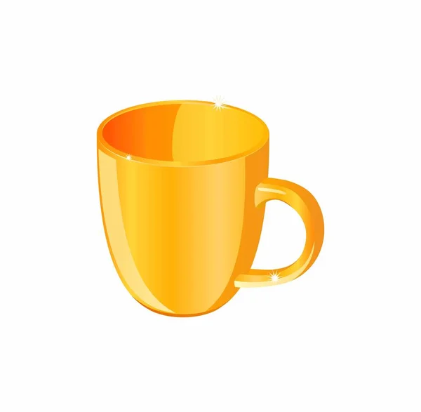 Goldene Tasse Symbol Vektor Abbildung — Stockvektor