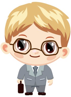 Şirin iş adamı vektör simgesi