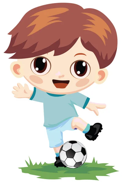 Fußballspieler Junge Vektor — Stockvektor
