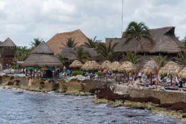 Costa Maya - Quintana Roo Mexico Mart 16 2023 - Tropik plaj