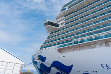 Reykjavk İzlanda - 13 Haziran 2023 Gökyüzü Prensesi Gemisi