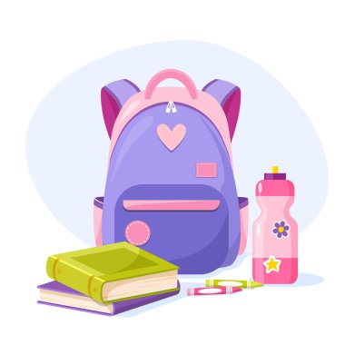 Back to school concept with colorful education supplies