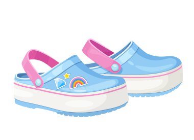 Yazın ve plaj lastiği terliklerinin resmi.