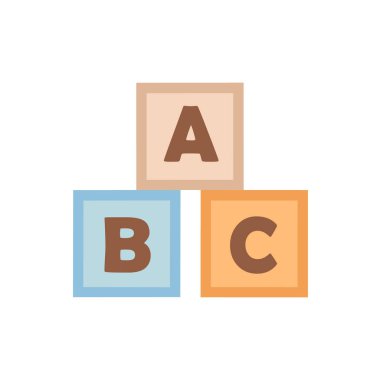 Çocuklar için harf içeren eğitici küpler 