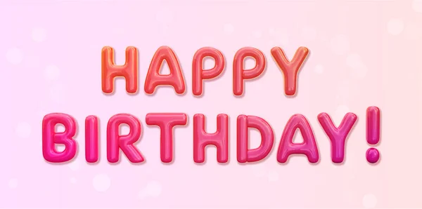 Weergave Van Happy Birthday Letters Ontwerp Ballonnen Vorm — Stockfoto