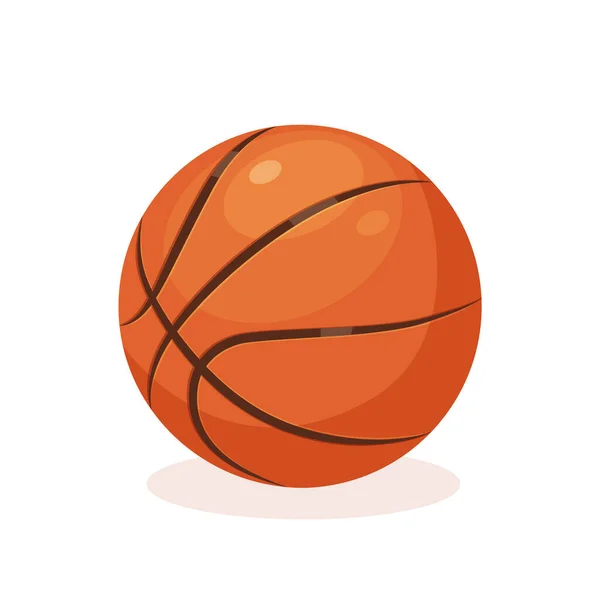 Vektor Basketballball Isoliert Auf Weißem Hintergrund — Stockvektor