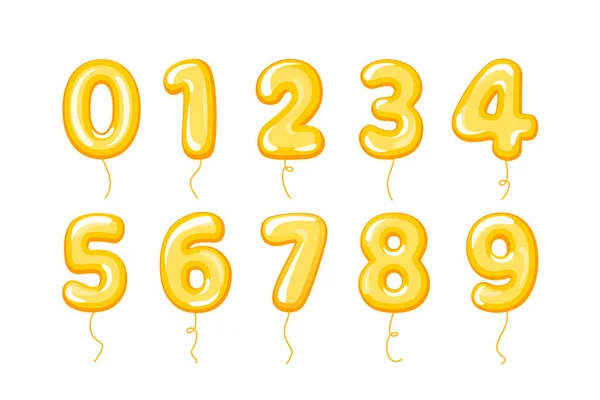 Πολύχρωμο Συλλογή Αριθμό Μπαλόνι — Διανυσματικό Αρχείο