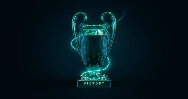 Realistic Winner Cup Isolated Dark Background Trophies Winner Competition Championship — Stock Photo, Image