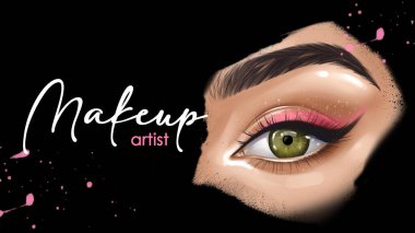 El boyaması makyaj sanatçısı kartviziti şablonu