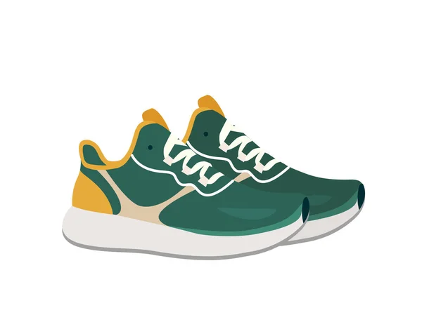 Vetor Colorido Esporte Sapatos Ilustração Isolado Fundo Branco — Vetor de Stock