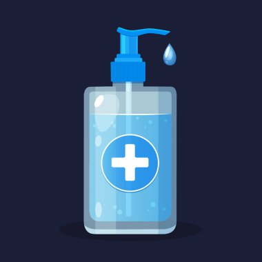 El dezenfektanı şişeli resim.