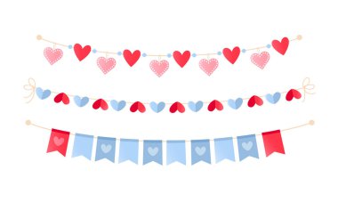 Sevgililer Günü için çelenk seti.