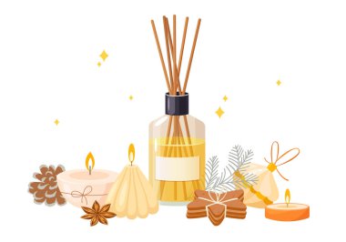 Konforlu Noel sembollü vektör illüstrasyonu