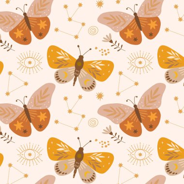 Boho desenli tasarım. Vektör illüstrasyonu