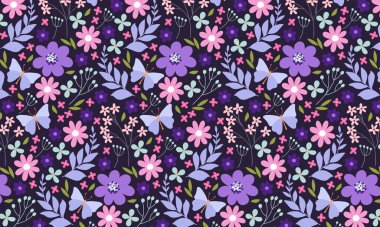 Vektör renkli çiçek deseni tasarımı