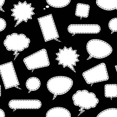 Boş konuşma baloncukları ile kusursuz desen