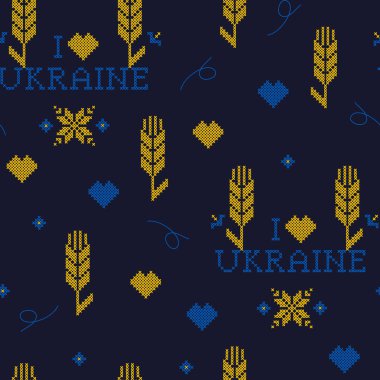 Ukrayna nakış elementleriyle kusursuz desen