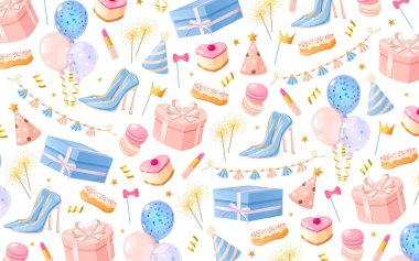 Kızın doğum günü kutlamaları arka planda.