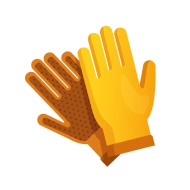 Bir çift sarı lastik eldiven..