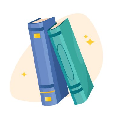 Beyaz arkaplanda izole edilmiş renkli kitap simgesi. Bilgi ve eğitim kavramı