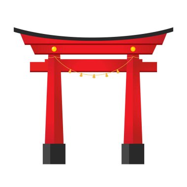 Geleneksel Japon Shinto Torii Kapısı.