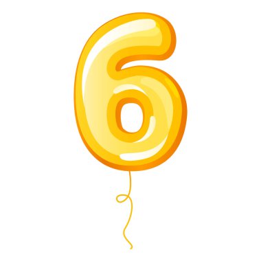 Beyaz arkaplanda izole edilmiş doğum günü şişirilebilir folyo numarası balonu. 