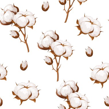 Çiçek desenli, kabarık pamuklu çiçek dallarıyla.... 