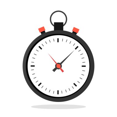 Kronometre zamanlayıcı beyaz arkaplanda izole edildi.