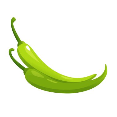 Taze yeşil kırmızı biber beyaz arka planda izole edilmiş..