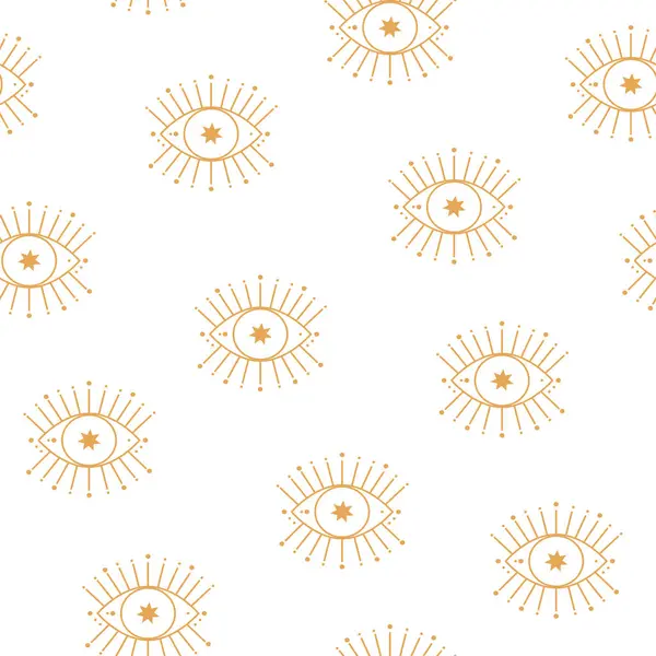 stock vector Boho decorative seamless pattern design in golden color.