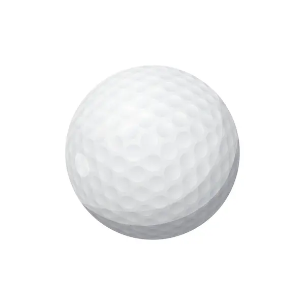 Beyaz arkaplanda izole edilmiş golf topu.