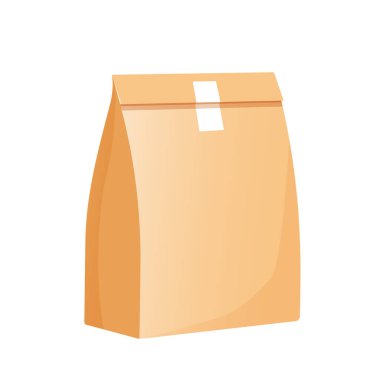 Ürün teslimatı için yeniden kullanılabilir eko paketleme beyaz arkaplanda izole edildi.