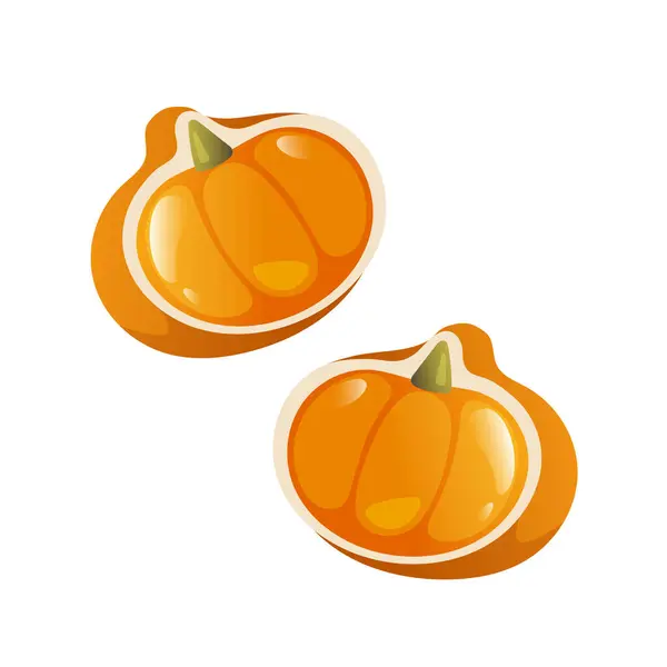 stock vector Seasonal biscuits in pumpkin shape isolated on white background.