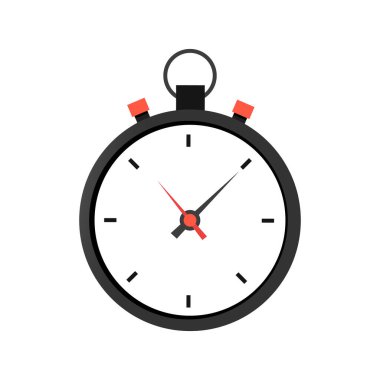 Kronometre saat simgesi beyaz arkaplanda izole edildi.