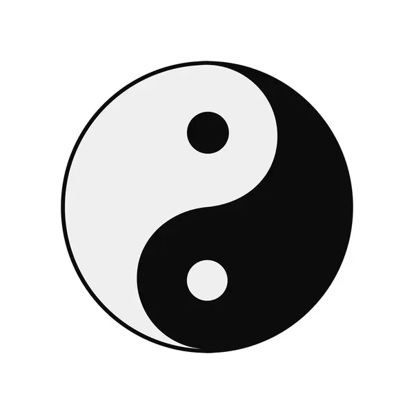 Dekoratif Yin Yang beyaz arka planda izole edilmiş iki zıt tabaka arasındaki dengenin sembolü. 