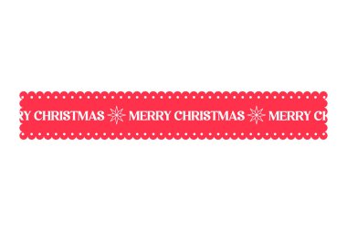 Christmas washi tape border isolated on white background. clipart