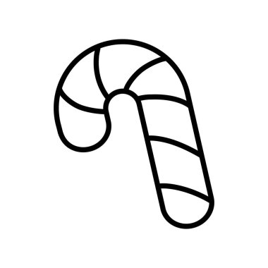 Beyaz arka planda izole edilmiş sanat tarzında noel şekerlerinin vektör çizimi.