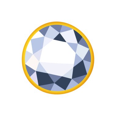 Beyaz arkaplanda izole edilmiş beyaz renkli değerli mücevher..