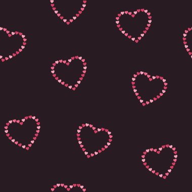 Heart seamless pattern for St. Valentine's Day holiday. clipart